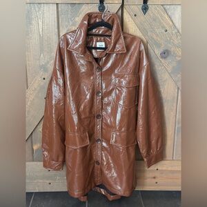 TACH Brown Faux Leather Jacket
